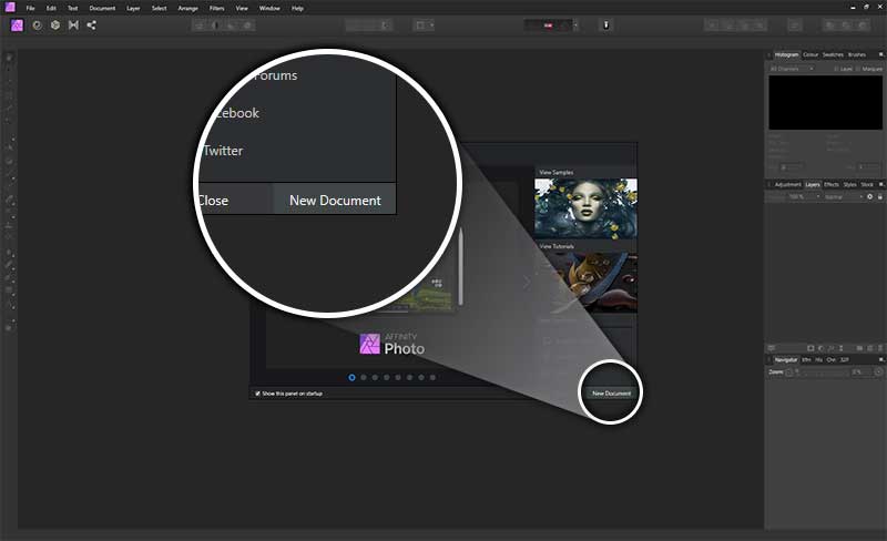 Affinity Photo: New Document Affinity Photo: New Document