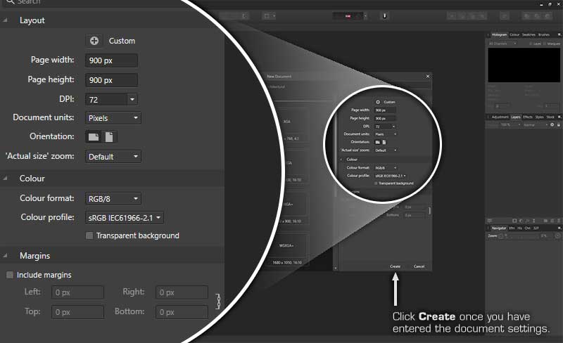 Affinity Photo: Document Setup Affinity Photo: Document Setup