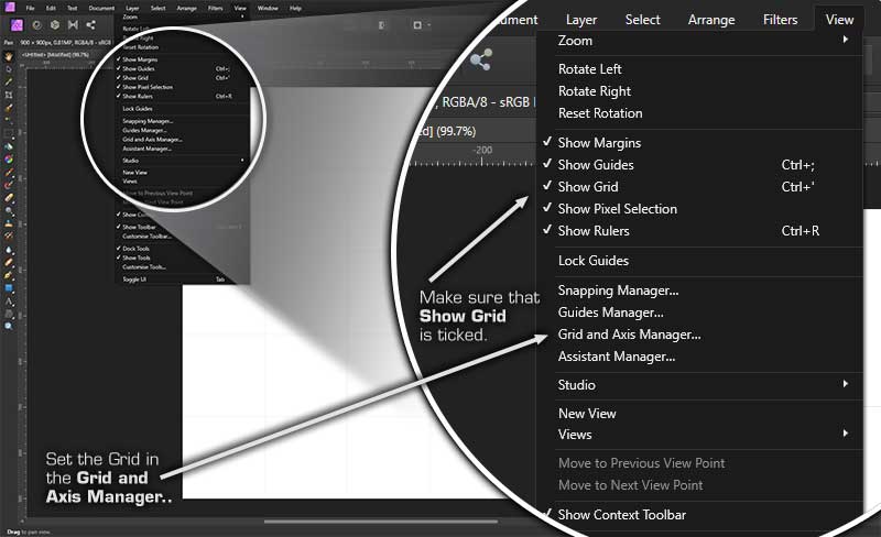 Affinity Photo: Setting up the Document grid as a Guide Affinity Photo: Setting up the Document grid as a Guide
