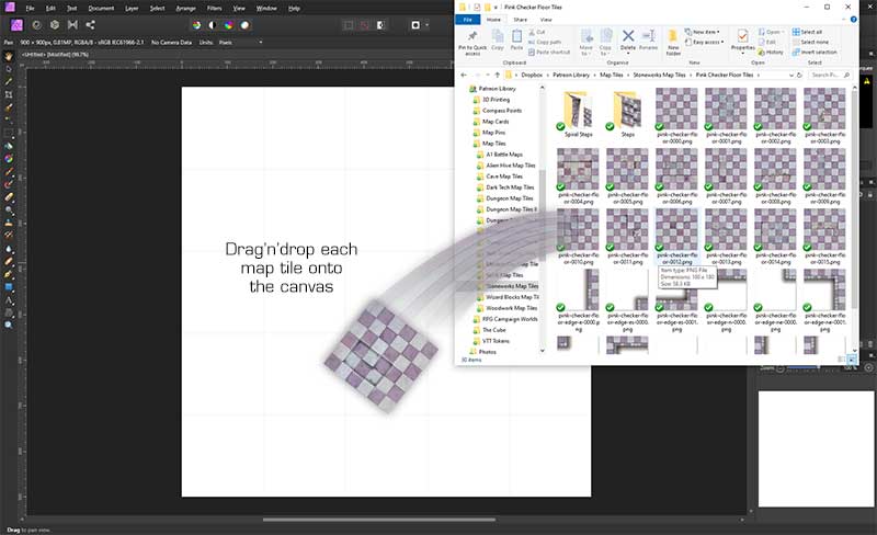 Affinity Photo: Drag'n'drop map tiles onto the canvas Affinity Photo: Drag'n'drop map tiles onto the canvas