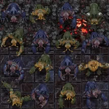 Monster Tokens 3 - Hell Insect Monster (Green and Blue)