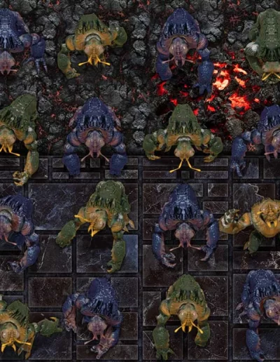 Monster Tokens 3 - Hell Insect Monster (Green and Blue)