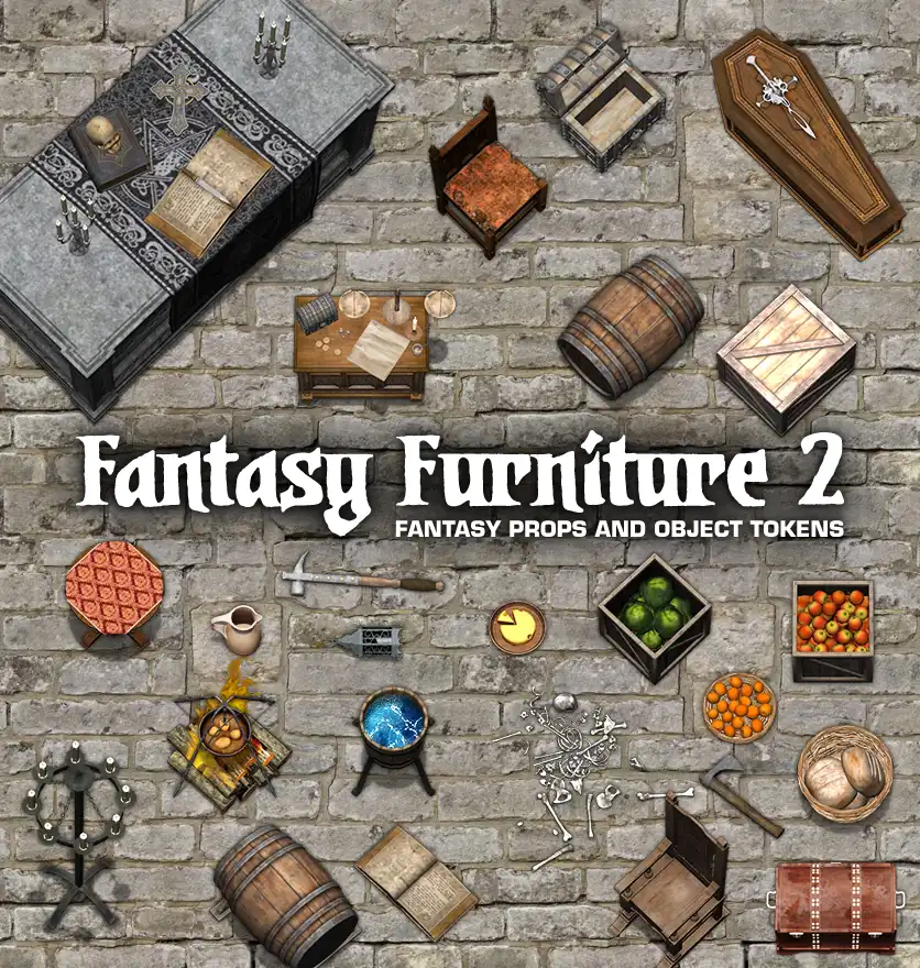 Virtual Tabletop Art Assets - Fantasy Furniture 2