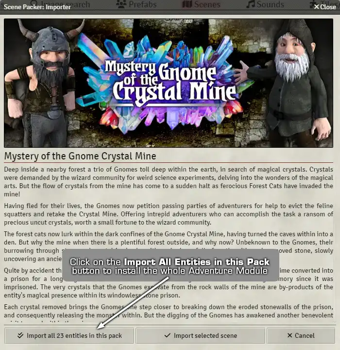 Click on the import all button Click on the import all button