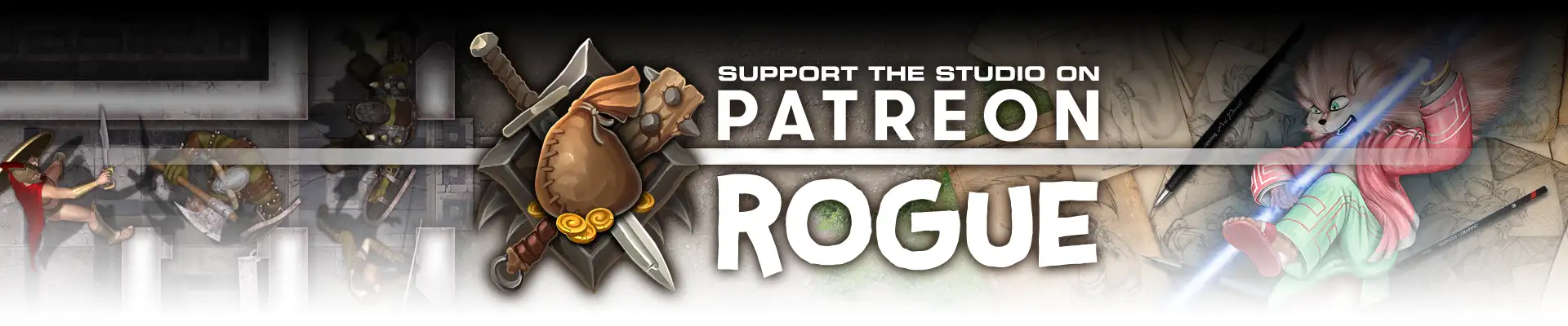 Support the studio on Patreon - Rogue Tier